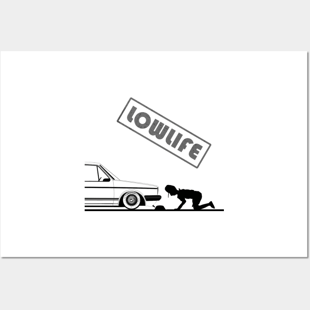 Low life simple design with low car Wall Art by WOS